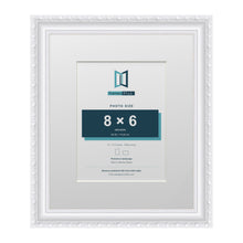 Louis Range White Picture, Photo & Poster Frame with White Mount - 12x10" Frame for 8x6" Photo, White