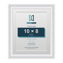 Louis Range White Picture, Photo & Poster Frame with White Mount - 12x10" Frame for 10x8" Photo, White