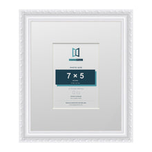 Louis Range White Picture, Photo & Poster Frame with White Mount - 12x10" Frame for 7x5" Photo, White