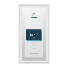 Louis Range White Picture, Photo & Poster Frame with White Mount - 21x10" Frame for 18x7" Photo, White