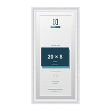 Louis Range White Picture, Photo & Poster Frame with White Mount - 22x10" Frame for 20x8" Photo, White