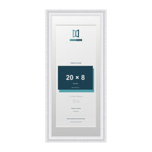 Louis Range White Picture, Photo & Poster Frame with White Mount - 24x10" Frame for 20x8" Photo, White