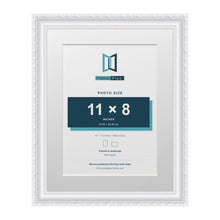 Louis Range White Picture, Photo & Poster Frame with White Mount - 14x11" Frame for 11x8" Photo, White