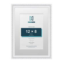 Louis Range White Picture, Photo & Poster Frame with White Mount - A3 Frame for 12x8" Photo, White