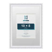 Louis Range White Picture, Photo & Poster Frame with White Mount - A3 Frame for 10x8" Photo, White