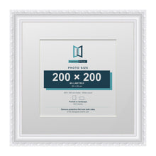 Louis Range White Picture, Photo & Poster Frame with White Mount - 30x30cm Frame for 20x20cm Photo, White