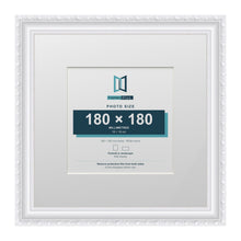 Louis Range White Picture, Photo & Poster Frame with White Mount - 30x30cm Frame for 18x18cm Photo, White