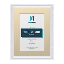 Louis Range White Picture, Photo & Poster Frame with Ivory Mount - 40x30cm Frame for 30x20cm Photo, White