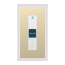 Louis Range White Picture, Photo & Poster Frame with Ivory Mount - 60x30cm Frame for 40x10cm Photo, White