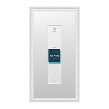 Louis Range White Picture, Photo & Poster Frame with White Mount - 60x30cm Frame for 40x10cm Photo, White
