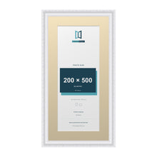 Louis Range White Picture, Photo & Poster Frame with Ivory Mount - 60x30cm Frame for 50x20cm Photo, White
