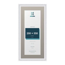 Louis Range White Picture, Photo & Poster Frame with Dawn Grey Mount - 65x30cm Frame for 55x20cm Photo, White