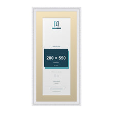 Louis Range White Picture, Photo & Poster Frame with Ivory Mount - 65x30cm Frame for 55x20cm Photo, White