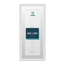 Louis Range White Picture, Photo & Poster Frame with White Mount - 70x30cm Frame for 60x20cm Photo, White