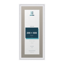 Louis Range White Picture, Photo & Poster Frame with Dawn Grey Mount - 70x30cm Frame for 60x20cm Photo, White