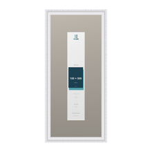 Louis Range White Picture, Photo & Poster Frame with Dawn Grey Mount - 70x30cm Frame for 50x10cm Photo, White