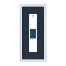 Louis Range White Picture, Photo & Poster Frame with Pacific Blue Mount - 70x30cm Frame for 50x10cm Photo, White