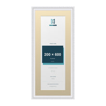 Louis Range White Picture, Photo & Poster Frame with Ivory Mount - 70x30cm Frame for 60x20cm Photo, White