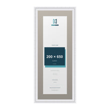 Louis Range White Picture, Photo & Poster Frame with Dawn Grey Mount - 75x30cm Frame for 65x20cm Photo, White