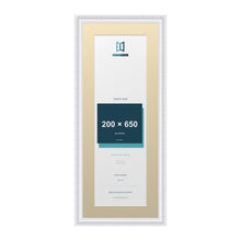 Louis Range White Picture, Photo & Poster Frame with Ivory Mount - 75x30cm Frame for 65x20cm Photo, White