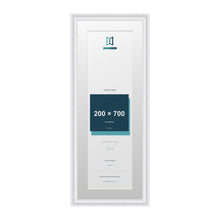 Louis Range White Picture, Photo & Poster Frame with White Mount - 80x30cm Frame for 70x20cm Photo, White