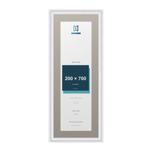 Louis Range White Picture, Photo & Poster Frame with Dawn Grey Mount - 80x30cm Frame for 70x20cm Photo, White