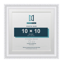 Louis Range White Picture, Photo & Poster Frame with White Mount - 12x12" Frame for 10x10" Photo, White