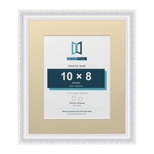 Louis Range White Picture, Photo & Poster Frame with Ivory Mount - 14x12" Frame for 10x8" Photo, White