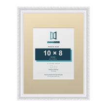 Louis Range White Picture, Photo & Poster Frame with Ivory Mount - 16x12" Frame for 10x8" Photo, White