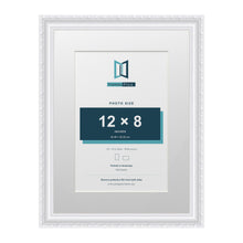 Louis Range White Picture, Photo & Poster Frame with White Mount - 16x12" Frame for 12x8" Photo, White
