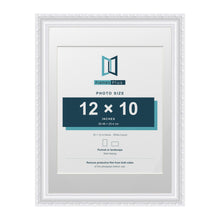 Louis Range White Picture, Photo & Poster Frame with White Mount - 16x12" Frame for 12x10" Photo, White