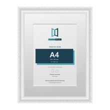 Louis Range White Picture, Photo & Poster Frame with White Mount - 16x12" Frame for A4 Photo, White