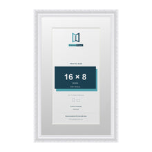 Louis Range White Picture, Photo & Poster Frame with White Mount - 20x12" Frame for 16x8" Photo, White