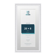 Louis Range White Picture, Photo & Poster Frame with White Mount - 24x12" Frame for 20x8" Photo, White