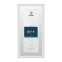 Louis Range White Picture, Photo & Poster Frame with White Mount - 26x12" Frame for 22x8" Photo, White