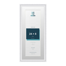 Louis Range White Picture, Photo & Poster Frame with White Mount - 28x12" Frame for 24x8" Photo, White