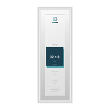 Louis Range White Picture, Photo & Poster Frame with White Mount - 36x12" Frame for 32x8" Photo, White