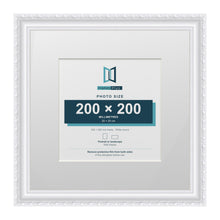 Louis Range White Picture, Photo & Poster Frame with White Mount - 32x32cm Frame for 20x20cm Photo, White