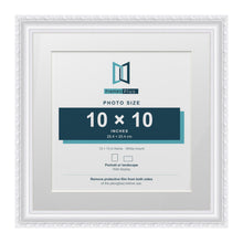 Louis Range White Picture, Photo & Poster Frame with White Mount - 13x13" Frame for 10x10" Photo, White