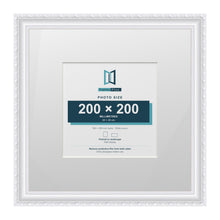 Louis Range White Picture, Photo & Poster Frame with White Mount - 35x35cm Frame for 20x20cm Photo, White