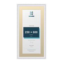 Louis Range White Picture, Photo & Poster Frame with Ivory Mount - 70x35cm Frame for 60x25cm Photo, White