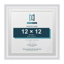 Louis Range White Picture, Photo & Poster Frame with White Mount - 14x14" Frame for 12x12" Photo, White