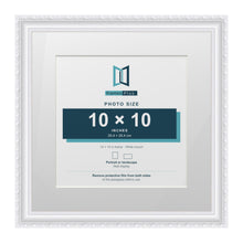 Louis Range White Picture, Photo & Poster Frame with White Mount - 14x14" Frame for 10x10" Photo, White