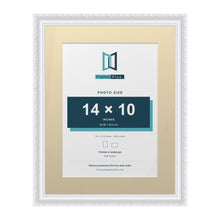 Louis Range White Picture, Photo & Poster Frame with Ivory Mount - 18x14" Frame for 14x10" Photo, White