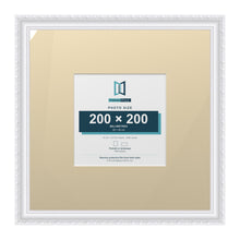 Louis Range White Picture, Photo & Poster Frame with Ivory Mount - 40x40cm Frame for 20x20cm Photo, White