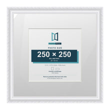 Louis Range White Picture, Photo & Poster Frame with White Mount - 40x40cm Frame for 25x25cm Photo, White