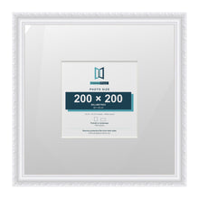 Louis Range White Picture, Photo & Poster Frame with White Mount - 40x40cm Frame for 20x20cm Photo, White