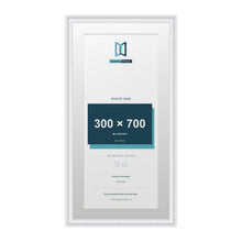 Louis Range White Picture, Photo & Poster Frame with White Mount - 80x40cm Frame for 70x30cm Photo, White