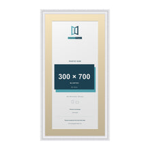Louis Range White Picture, Photo & Poster Frame with Ivory Mount - 80x40cm Frame for 70x30cm Photo, White