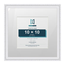Louis Range White Picture, Photo & Poster Frame with White Mount - 16x16" Frame for 10x10" Photo, White